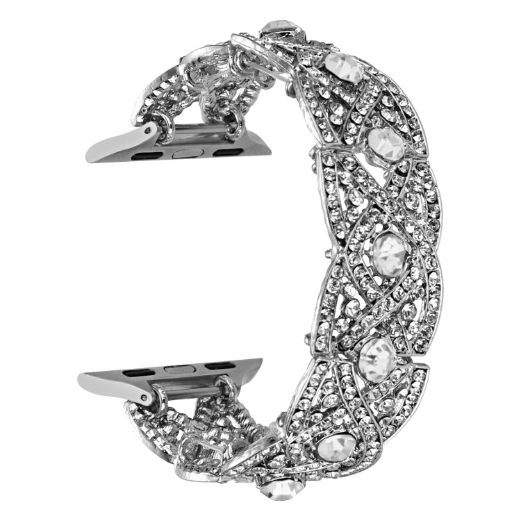 Diamonds Twist Metal Watch Band, For Apple Watch Series 10 46mm, For Apple Watch Series 10 42mm, For Apple Watch SE 2023 44mm, For Apple Watch SE 2023 40mm, For Apple Watch Ultra 2 49mm, For Apple Watch 9 45mm, For Apple Watch 9 41mm�������������������...