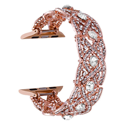 Diamonds Twist Metal Watch Band, For Apple Watch Series 10 46mm, For Apple Watch Series 10 42mm, For Apple Watch SE 2023 44mm, For Apple Watch SE 2023 40mm, For Apple Watch Ultra 2 49mm, For Apple Watch 9 45mm, For Apple Watch 9 41mm�������������������...