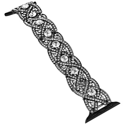 Diamonds Twist Metal Watch Band, For Apple Watch Series 10 46mm, For Apple Watch Series 10 42mm, For Apple Watch SE 2023 44mm, For Apple Watch SE 2023 40mm, For Apple Watch Ultra 2 49mm, For Apple Watch 9 45mm, For Apple Watch 9 41mm�������������������...