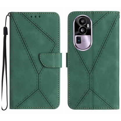 Stitching Embossed Leather Phone Case, For OPPO Reno10 Pro+, For OPPO Reno10 Pro China, For OPPO Reno10 China