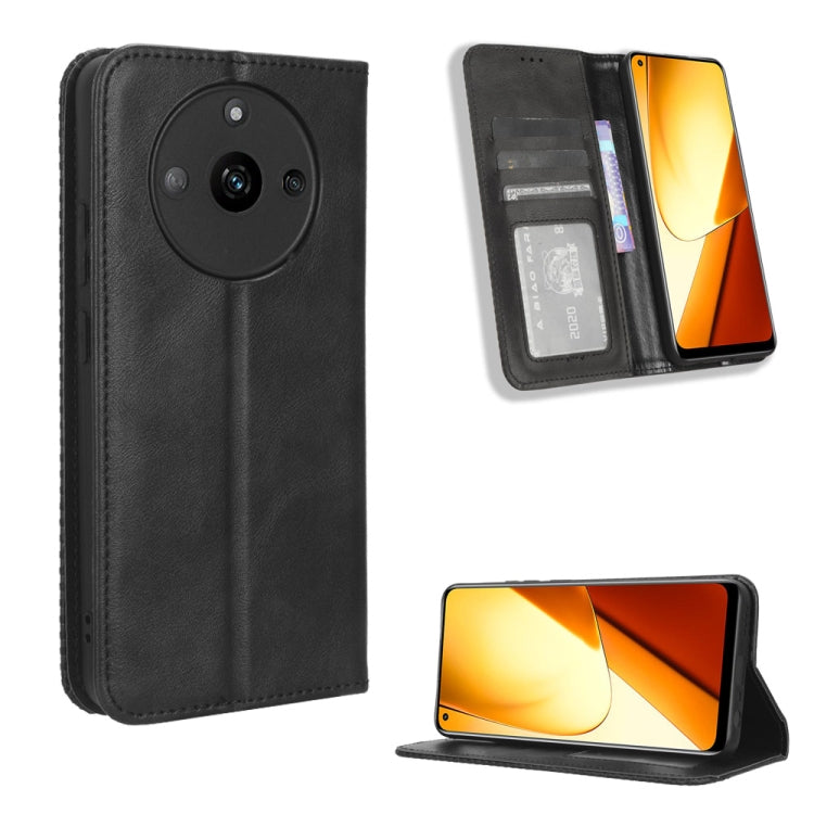 Magnetic Buckle Retro Texture Leather Phone Case, For Realme 14 Pro Lite 5G, For Realme P3 Pro 5G, For Realme 14 Pro+ 5G, For Realme 14 Pro 5G, For Realme C75 4G, For Realme GT 7 Pro 5G, For Realme 13+ 5G Global, For Realme 13 Pro 5G / 13 Pro+ 5G      ...