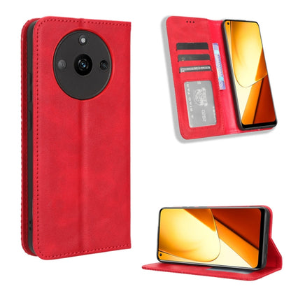 Magnetic Buckle Retro Texture Leather Phone Case, For Realme 14 Pro Lite 5G, For Realme P3 Pro 5G, For Realme 14 Pro+ 5G, For Realme 14 Pro 5G, For Realme C75 4G, For Realme GT 7 Pro 5G, For Realme 13+ 5G Global, For Realme 13 Pro 5G / 13 Pro+ 5G      ...