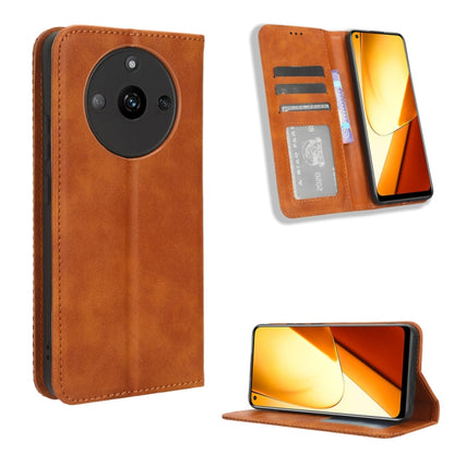 Magnetic Buckle Retro Texture Leather Phone Case, For Realme 14 Pro Lite 5G, For Realme P3 Pro 5G, For Realme 14 Pro+ 5G, For Realme 14 Pro 5G, For Realme C75 4G, For Realme GT 7 Pro 5G, For Realme 13+ 5G Global, For Realme 13 Pro 5G / 13 Pro+ 5G      ...