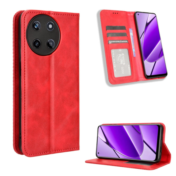 Magnetic Buckle Retro Texture Leather Phone Case, For Realme 14 Pro Lite 5G, For Realme P3 Pro 5G, For Realme 14 Pro+ 5G, For Realme 14 Pro 5G, For Realme C75 4G, For Realme GT 7 Pro 5G, For Realme 13+ 5G Global, For Realme 13 Pro 5G / 13 Pro+ 5G      ...