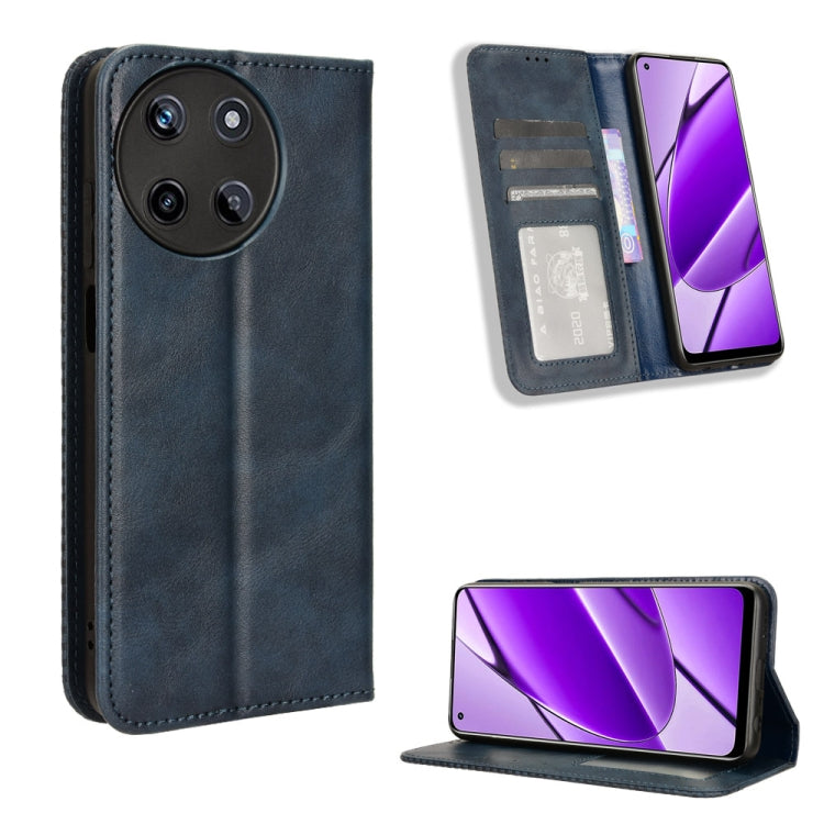 Magnetic Buckle Retro Texture Leather Phone Case, For Realme 14 Pro Lite 5G, For Realme P3 Pro 5G, For Realme 14 Pro+ 5G, For Realme 14 Pro 5G, For Realme C75 4G, For Realme GT 7 Pro 5G, For Realme 13+ 5G Global, For Realme 13 Pro 5G / 13 Pro+ 5G      ...