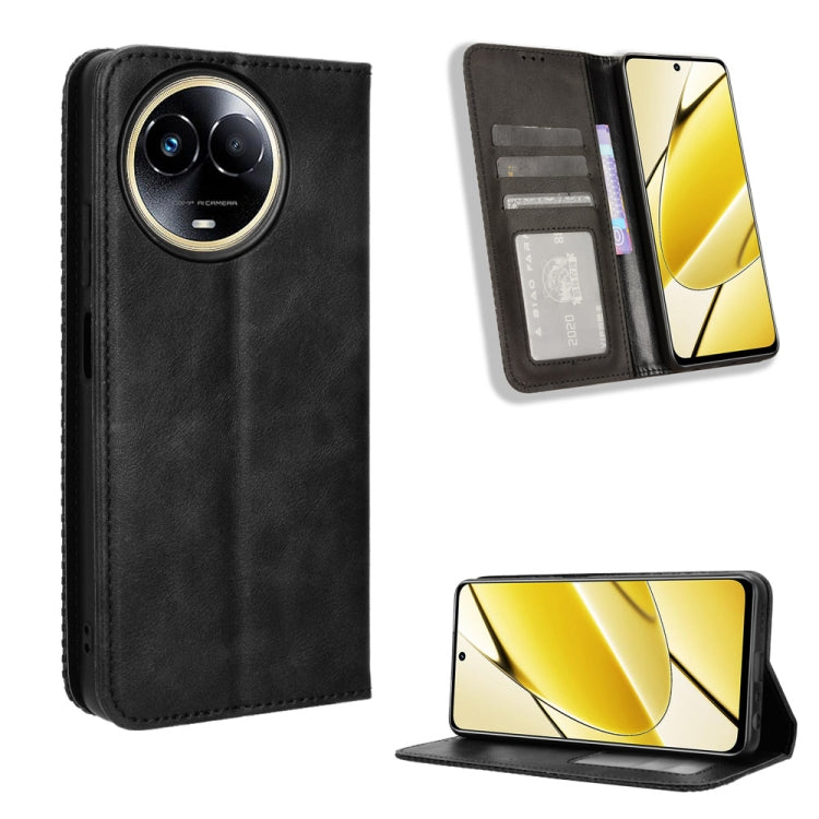 Magnetic Buckle Retro Texture Leather Phone Case, For Realme 14 Pro Lite 5G, For Realme P3 Pro 5G, For Realme 14 Pro+ 5G, For Realme 14 Pro 5G, For Realme C75 4G, For Realme GT 7 Pro 5G, For Realme 13+ 5G Global, For Realme 13 Pro 5G / 13 Pro+ 5G      ...