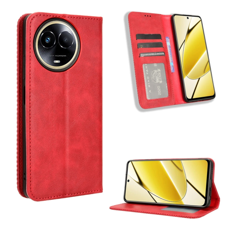 Magnetic Buckle Retro Texture Leather Phone Case, For Realme 14 Pro Lite 5G, For Realme P3 Pro 5G, For Realme 14 Pro+ 5G, For Realme 14 Pro 5G, For Realme C75 4G, For Realme GT 7 Pro 5G, For Realme 13+ 5G Global, For Realme 13 Pro 5G / 13 Pro+ 5G      ...