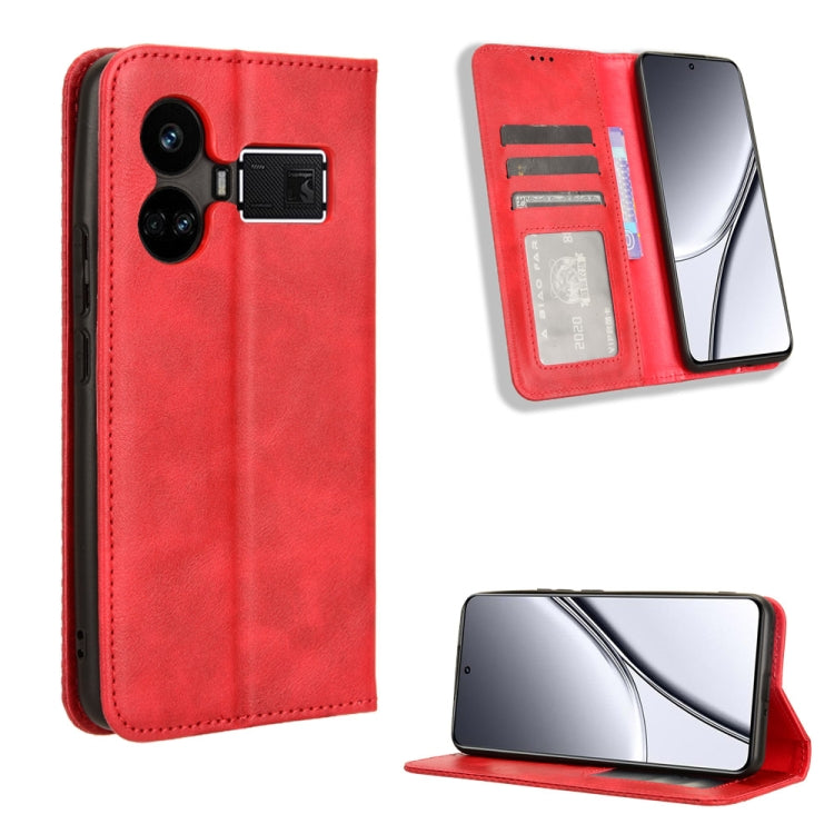 Magnetic Buckle Retro Texture Leather Phone Case, For Realme 14 Pro Lite 5G, For Realme P3 Pro 5G, For Realme 14 Pro+ 5G, For Realme 14 Pro 5G, For Realme C75 4G, For Realme GT 7 Pro 5G, For Realme 13+ 5G Global, For Realme 13 Pro 5G / 13 Pro+ 5G      ...
