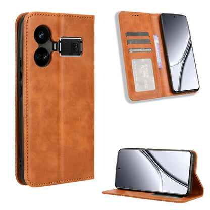 Magnetic Buckle Retro Texture Leather Phone Case, For Realme 14 Pro Lite 5G, For Realme P3 Pro 5G, For Realme 14 Pro+ 5G, For Realme 14 Pro 5G, For Realme C75 4G, For Realme GT 7 Pro 5G, For Realme 13+ 5G Global, For Realme 13 Pro 5G / 13 Pro+ 5G      ...