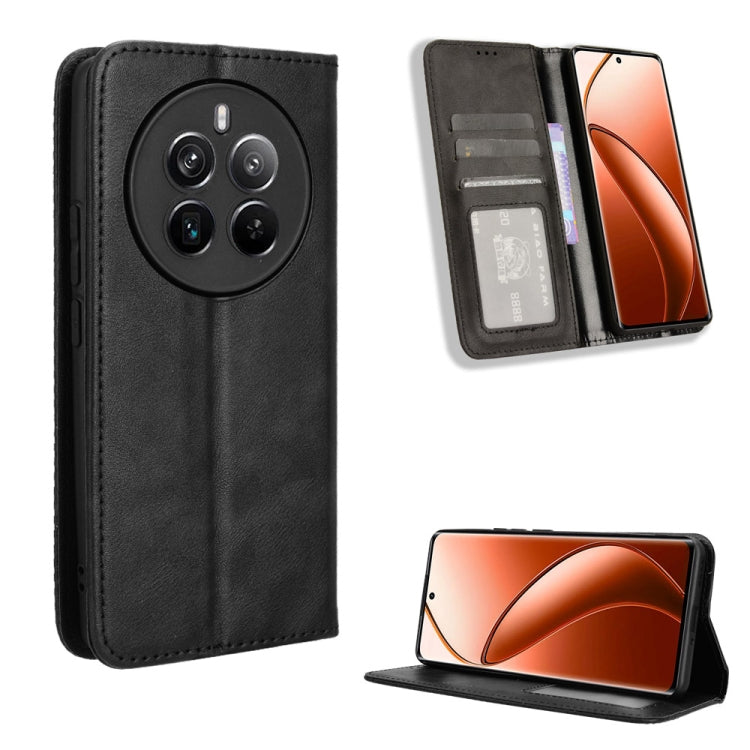 Magnetic Buckle Retro Texture Leather Phone Case, For Realme 14 Pro Lite 5G, For Realme P3 Pro 5G, For Realme 14 Pro+ 5G, For Realme 14 Pro 5G, For Realme C75 4G, For Realme GT 7 Pro 5G, For Realme 13+ 5G Global, For Realme 13 Pro 5G / 13 Pro+ 5G      ...