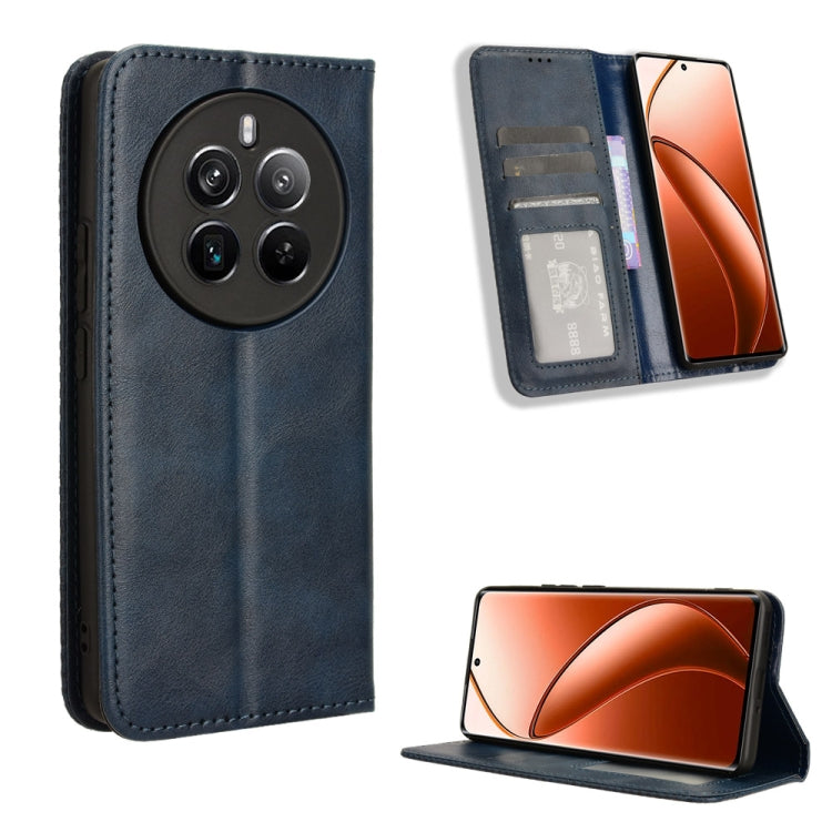 Magnetic Buckle Retro Texture Leather Phone Case, For Realme 14 Pro Lite 5G, For Realme P3 Pro 5G, For Realme 14 Pro+ 5G, For Realme 14 Pro 5G, For Realme C75 4G, For Realme GT 7 Pro 5G, For Realme 13+ 5G Global, For Realme 13 Pro 5G / 13 Pro+ 5G      ...