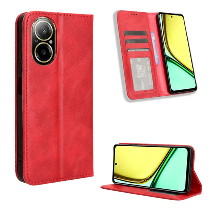 Magnetic Buckle Retro Texture Leather Phone Case, For Realme 14 Pro Lite 5G, For Realme P3 Pro 5G, For Realme 14 Pro+ 5G, For Realme 14 Pro 5G, For Realme C75 4G, For Realme GT 7 Pro 5G, For Realme 13+ 5G Global, For Realme 13 Pro 5G / 13 Pro+ 5G      ...
