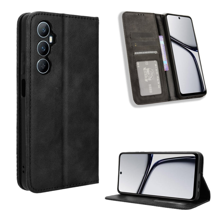 Magnetic Buckle Retro Texture Leather Phone Case, For Realme C65 4G, For Realme GT Neo5 SE
