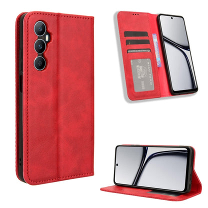 Magnetic Buckle Retro Texture Leather Phone Case, For Realme C65 4G, For Realme GT Neo5 SE
