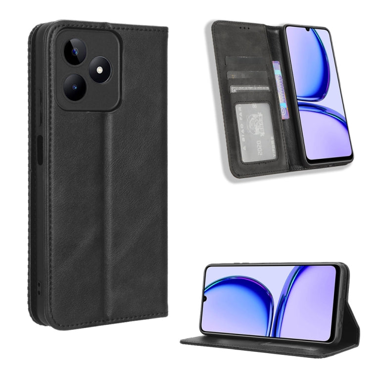 Magnetic Buckle Retro Texture Leather Phone Case, For Realme 14 Pro Lite 5G, For Realme P3 Pro 5G, For Realme 14 Pro+ 5G, For Realme 14 Pro 5G, For Realme C75 4G, For Realme GT 7 Pro 5G, For Realme 13+ 5G Global, For Realme 13 Pro 5G / 13 Pro+ 5G      ...