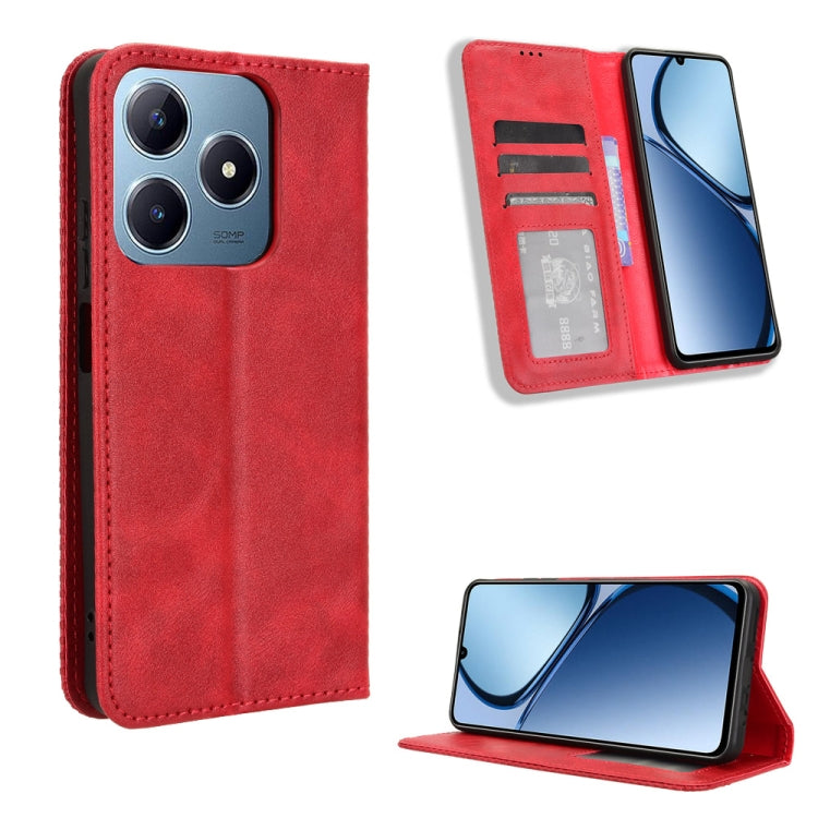 Magnetic Buckle Retro Texture Leather Phone Case, For Realme 14 Pro Lite 5G, For Realme P3 Pro 5G, For Realme 14 Pro+ 5G, For Realme 14 Pro 5G, For Realme C75 4G, For Realme GT 7 Pro 5G, For Realme 13+ 5G Global, For Realme 13 Pro 5G / 13 Pro+ 5G      ...