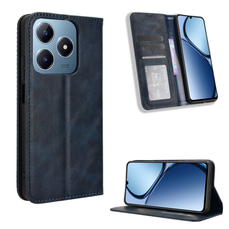 Magnetic Buckle Retro Texture Leather Phone Case, For Realme 14 Pro Lite 5G, For Realme P3 Pro 5G, For Realme 14 Pro+ 5G, For Realme 14 Pro 5G, For Realme C75 4G, For Realme GT 7 Pro 5G, For Realme 13+ 5G Global, For Realme 13 Pro 5G / 13 Pro+ 5G      ...