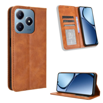 Magnetic Buckle Retro Texture Leather Phone Case, For Realme 14 Pro Lite 5G, For Realme P3 Pro 5G, For Realme 14 Pro+ 5G, For Realme 14 Pro 5G, For Realme C75 4G, For Realme GT 7 Pro 5G, For Realme 13+ 5G Global, For Realme 13 Pro 5G / 13 Pro+ 5G      ...