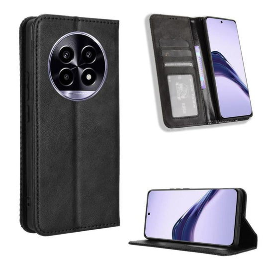 Magnetic Buckle Retro Texture Leather Phone Case, For Realme 14 Pro Lite 5G, For Realme P3 Pro 5G, For Realme 14 Pro+ 5G, For Realme 14 Pro 5G, For Realme C75 4G, For Realme GT 7 Pro 5G, For Realme 13+ 5G Global, For Realme 13 Pro 5G / 13 Pro+ 5G
