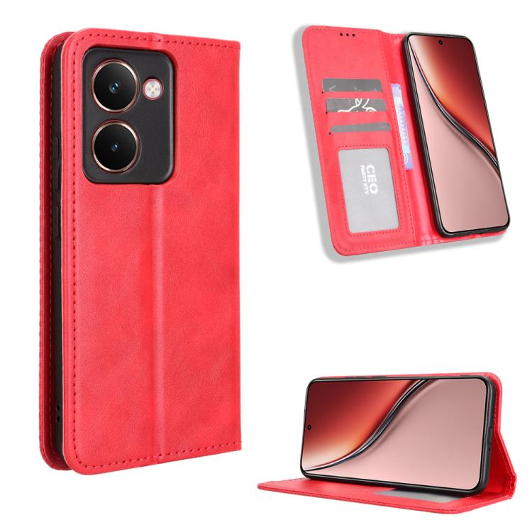 Magnetic Buckle Retro Texture Leather Phone Case, For Realme 16T 5G, For Realme C100i 4G / C100x 4G, For Realme C100 4G, For Realme C83 5G / P4 Lite 5G, For Realme P4 Power 5G, For Realme Note 80 4G, For Realme 16 5G, For Realme 16 Pro+ 5G             ...