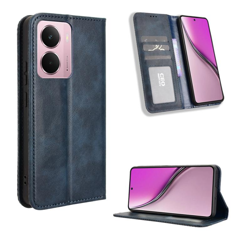 Magnetic Buckle Retro Texture Leather Phone Case, For Realme 16T 5G, For Realme C100i 4G / C100x 4G, For Realme C100 4G, For Realme C83 5G / P4 Lite 5G, For Realme P4 Power 5G, For Realme Note 80 4G, For Realme 16 5G, For Realme 16 Pro+ 5G             ...