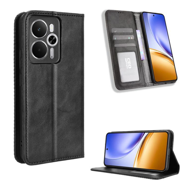 Magnetic Buckle Retro Texture Leather Phone Case, For Realme 16T 5G, For Realme C100i 4G / C100x 4G, For Realme C100 4G, For Realme C83 5G / P4 Lite 5G, For Realme P4 Power 5G, For Realme Note 80 4G, For Realme 16 5G, For Realme 16 Pro+ 5G             ...
