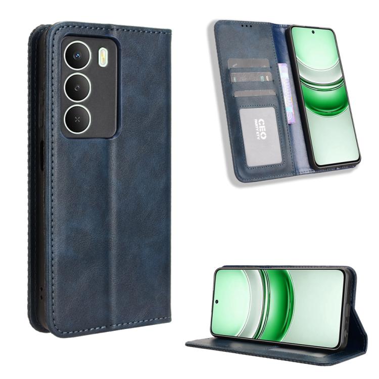 Magnetic Buckle Retro Texture Leather Phone Case, For Realme 16T 5G, For Realme C100i 4G / C100x 4G, For Realme C100 4G, For Realme C83 5G / P4 Lite 5G, For Realme P4 Power 5G, For Realme Note 80 4G, For Realme 16 5G, For Realme 16 Pro+ 5G             ...