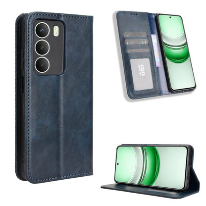 Magnetic Buckle Retro Texture Leather Phone Case, For Realme 16T 5G, For Realme C100i 4G / C100x 4G, For Realme C100 4G, For Realme C83 5G / P4 Lite 5G, For Realme P4 Power 5G, For Realme Note 80 4G, For Realme 16 5G, For Realme 16 Pro+ 5G             ...