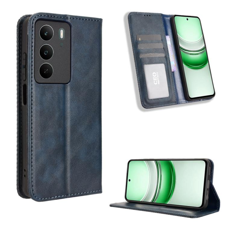 Magnetic Buckle Retro Texture Leather Phone Case, For Realme 16T 5G, For Realme C100i 4G / C100x 4G, For Realme C100 4G, For Realme C83 5G / P4 Lite 5G, For Realme P4 Power 5G, For Realme Note 80 4G, For Realme 16 5G, For Realme 16 Pro+ 5G             ...