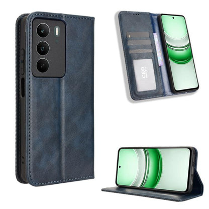 Magnetic Buckle Retro Texture Leather Phone Case, For Realme 16T 5G, For Realme C100i 4G / C100x 4G, For Realme C100 4G, For Realme C83 5G / P4 Lite 5G, For Realme P4 Power 5G, For Realme Note 80 4G, For Realme 16 5G, For Realme 16 Pro+ 5G             ...