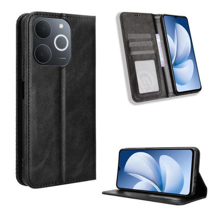 Magnetic Buckle Retro Texture Leather Phone Case, For Realme 16T 5G, For Realme C100i 4G / C100x 4G, For Realme C100 4G, For Realme C83 5G / P4 Lite 5G, For Realme P4 Power 5G, For Realme Note 80 4G, For Realme 16 5G, For Realme 16 Pro+ 5G             ...