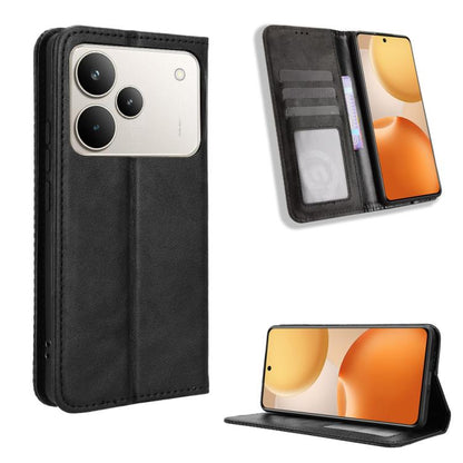 Magnetic Buckle Retro Texture Leather Phone Case, For Realme 16T 5G, For Realme C100i 4G / C100x 4G, For Realme C100 4G, For Realme C83 5G / P4 Lite 5G, For Realme P4 Power 5G, For Realme Note 80 4G, For Realme 16 5G, For Realme 16 Pro+ 5G             ...
