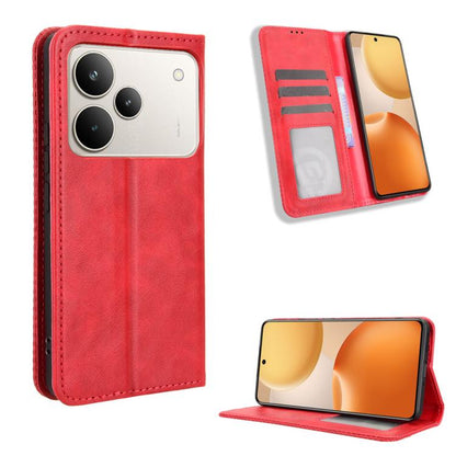 Magnetic Buckle Retro Texture Leather Phone Case, For Realme 16T 5G, For Realme C100i 4G / C100x 4G, For Realme C100 4G, For Realme C83 5G / P4 Lite 5G, For Realme P4 Power 5G, For Realme Note 80 4G, For Realme 16 5G, For Realme 16 Pro+ 5G             ...