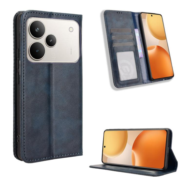 Magnetic Buckle Retro Texture Leather Phone Case, For Realme 16T 5G, For Realme C100i 4G / C100x 4G, For Realme C100 4G, For Realme C83 5G / P4 Lite 5G, For Realme P4 Power 5G, For Realme Note 80 4G, For Realme 16 5G, For Realme 16 Pro+ 5G             ...