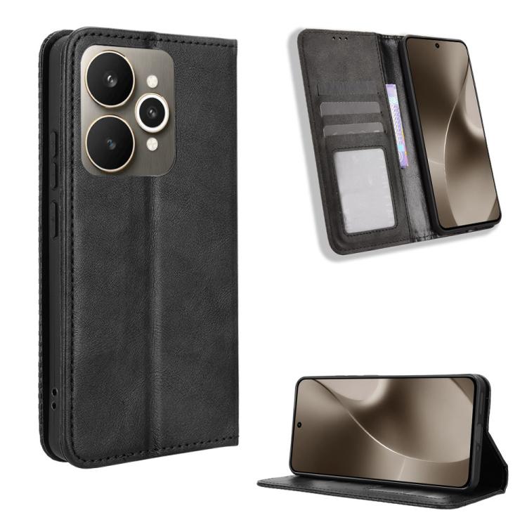 Magnetic Buckle Retro Texture Leather Phone Case, For Realme 16T 5G, For Realme C100i 4G / C100x 4G, For Realme C100 4G, For Realme C83 5G / P4 Lite 5G, For Realme P4 Power 5G, For Realme Note 80 4G, For Realme 16 5G, For Realme 16 Pro+ 5G             ...