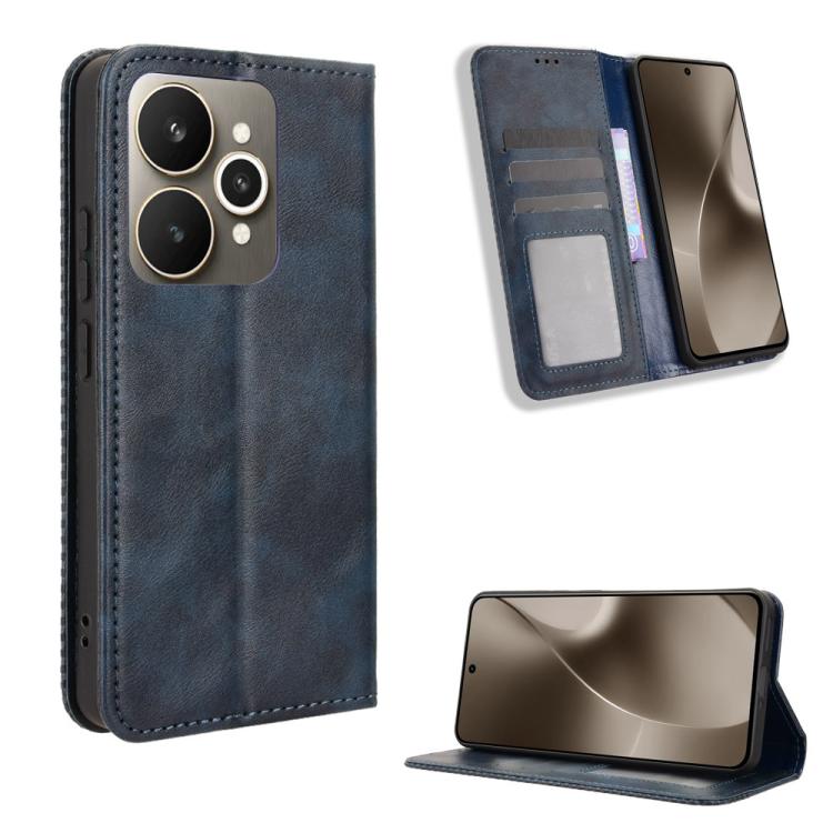 Magnetic Buckle Retro Texture Leather Phone Case, For Realme 16T 5G, For Realme C100i 4G / C100x 4G, For Realme C100 4G, For Realme C83 5G / P4 Lite 5G, For Realme P4 Power 5G, For Realme Note 80 4G, For Realme 16 5G, For Realme 16 Pro+ 5G             ...