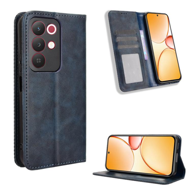 Magnetic Buckle Retro Texture Leather Phone Case, For Realme 16T 5G, For Realme C100i 4G / C100x 4G, For Realme C100 4G, For Realme C83 5G / P4 Lite 5G, For Realme P4 Power 5G, For Realme Note 80 4G, For Realme 16 5G, For Realme 16 Pro+ 5G             ...