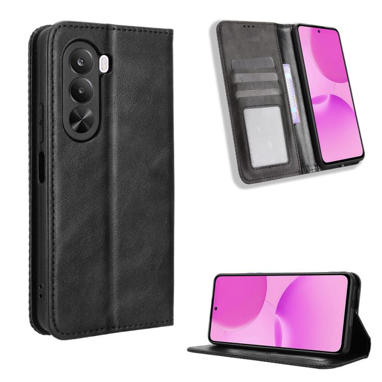 Magnetic Buckle Retro Texture Leather Phone Case, For Realme 16T 5G, For Realme C100i 4G / C100x 4G, For Realme C100 4G, For Realme C83 5G / P4 Lite 5G, For Realme P4 Power 5G, For Realme Note 80 4G, For Realme 16 5G, For Realme 16 Pro+ 5G             ...