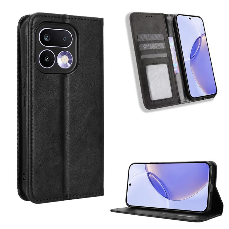 Magnetic Buckle Retro Texture Leather Phone Case, For Realme 16T 5G, For Realme C100i 4G / C100x 4G, For Realme C100 4G, For Realme C83 5G / P4 Lite 5G, For Realme P4 Power 5G, For Realme Note 80 4G, For Realme 16 5G, For Realme 16 Pro+ 5G             ...