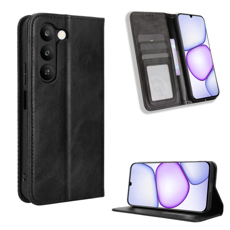 Magnetic Buckle Retro Texture Leather Phone Case, For Realme 16T 5G, For Realme C100i 4G / C100x 4G, For Realme C100 4G, For Realme C83 5G / P4 Lite 5G, For Realme P4 Power 5G, For Realme Note 80 4G, For Realme 16 5G, For Realme 16 Pro+ 5G             ...