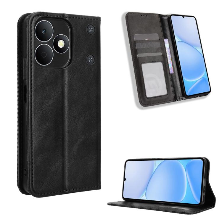Magnetic Buckle Retro Texture Leather Phone Case, For Realme 16T 5G, For Realme C100i 4G / C100x 4G, For Realme C100 4G, For Realme C83 5G / P4 Lite 5G, For Realme P4 Power 5G, For Realme Note 80 4G, For Realme 16 5G, For Realme 16 Pro+ 5G             ...