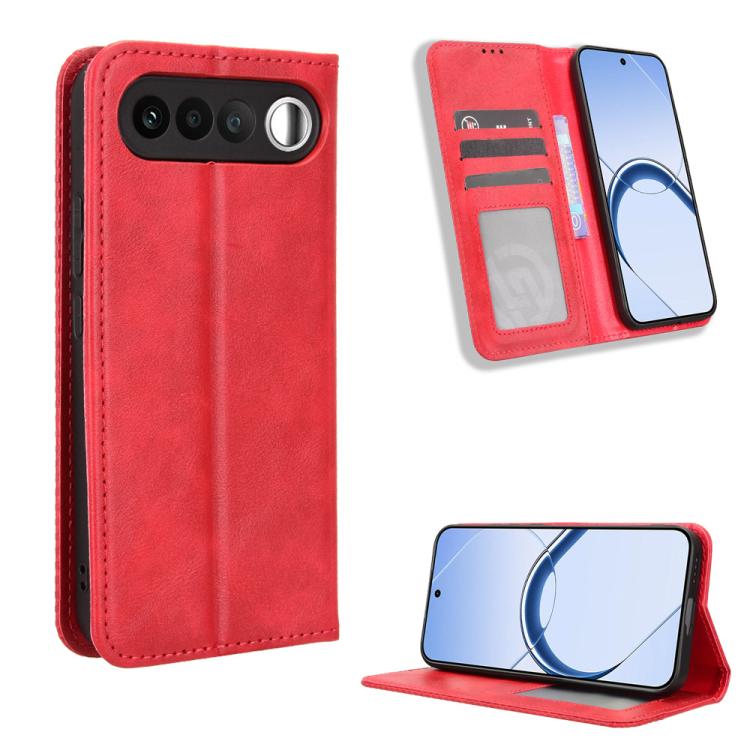 Magnetic Buckle Retro Texture Leather Phone Case, For Realme 16T 5G, For Realme C100i 4G / C100x 4G, For Realme C100 4G, For Realme C83 5G / P4 Lite 5G, For Realme P4 Power 5G, For Realme Note 80 4G, For Realme 16 5G, For Realme 16 Pro+ 5G             ...