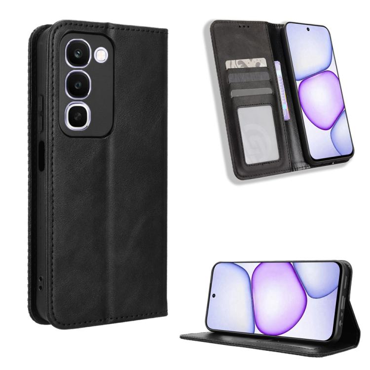 Magnetic Buckle Retro Texture Leather Phone Case, For Realme 16T 5G, For Realme C100i 4G / C100x 4G, For Realme C100 4G, For Realme C83 5G / P4 Lite 5G, For Realme P4 Power 5G, For Realme Note 80 4G, For Realme 16 5G, For Realme 16 Pro+ 5G             ...