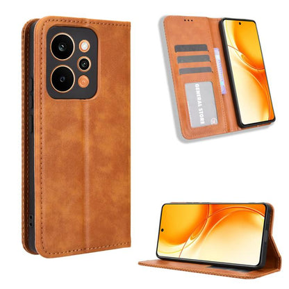 Magnetic Buckle Retro Texture Leather Phone Case, For Realme 16T 5G, For Realme C100i 4G / C100x 4G, For Realme C100 4G, For Realme C83 5G / P4 Lite 5G, For Realme P4 Power 5G, For Realme Note 80 4G, For Realme 16 5G, For Realme 16 Pro+ 5G             ...