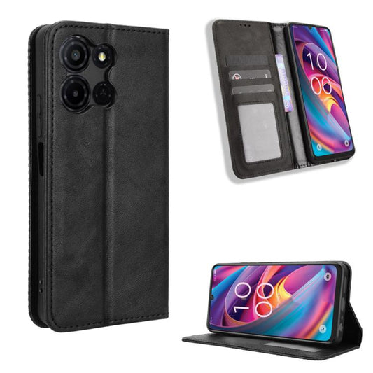 Magnetic Buckle Retro Texture Leather Phone Case