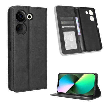 Magnetic Buckle Retro Texture Leather Phone Case, For Tecno Spark Go 1 / Pop 9 / Spark Go 2025, For Tecno Spark 30C 4G, For Tecno Spark 20 Pro 5G, For Tecno Camon 30 Premier 5G, For Tecno Pova 6 Neo 4G, For Tecno Pova 6 4G, For Tecno Camon 30 Pro 5G   ...