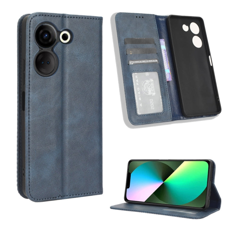 Magnetic Buckle Retro Texture Leather Phone Case, For Tecno Spark Go 1 / Pop 9 / Spark Go 2025, For Tecno Spark 30C 4G, For Tecno Spark 20 Pro 5G, For Tecno Camon 30 Premier 5G, For Tecno Pova 6 Neo 4G, For Tecno Pova 6 4G, For Tecno Camon 30 Pro 5G   ...