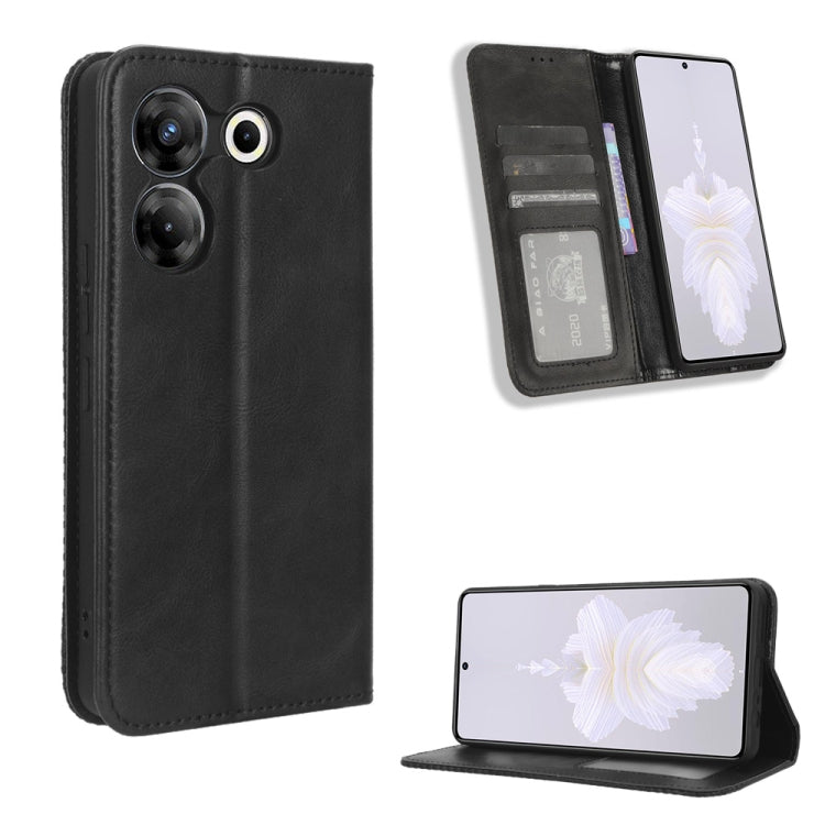 Magnetic Buckle Retro Texture Leather Phone Case, For Tecno Spark Go 1 / Pop 9 / Spark Go 2025, For Tecno Spark 30C 4G, For Tecno Spark 20 Pro 5G, For Tecno Camon 30 Premier 5G, For Tecno Pova 6 Neo 4G, For Tecno Pova 6 4G, For Tecno Camon 30 Pro 5G   ...
