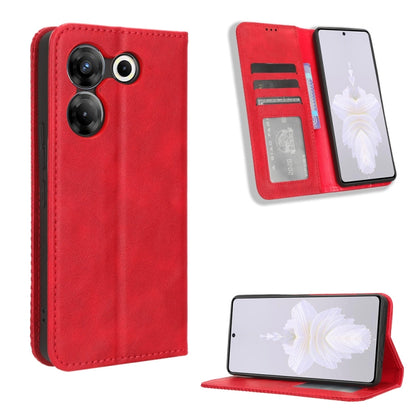 Magnetic Buckle Retro Texture Leather Phone Case, For Tecno Spark Go 1 / Pop 9 / Spark Go 2025, For Tecno Spark 30C 4G, For Tecno Spark 20 Pro 5G, For Tecno Camon 30 Premier 5G, For Tecno Pova 6 Neo 4G, For Tecno Pova 6 4G, For Tecno Camon 30 Pro 5G   ...