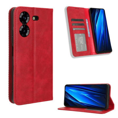 Magnetic Buckle Retro Texture Leather Phone Case, For Tecno Spark Go 1 / Pop 9 / Spark Go 2025, For Tecno Spark 30C 4G, For Tecno Spark 20 Pro 5G, For Tecno Camon 30 Premier 5G, For Tecno Pova 6 Neo 4G, For Tecno Pova 6 4G, For Tecno Camon 30 Pro 5G   ...